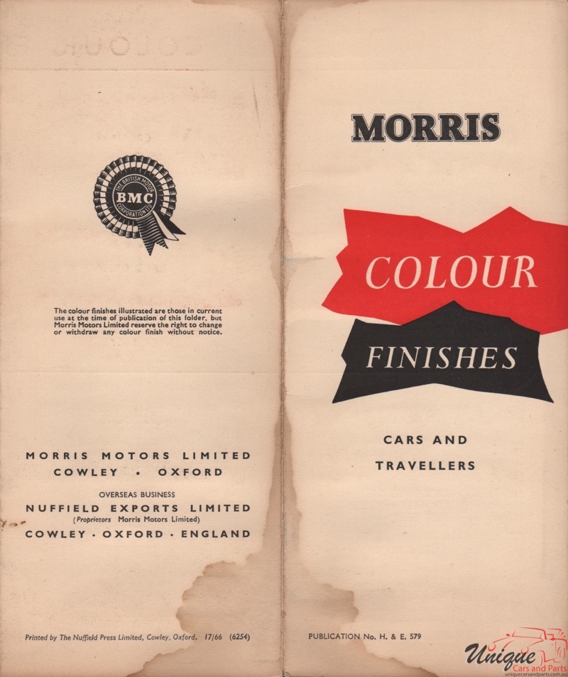 1960 Morris Paint Charts Corporate 2